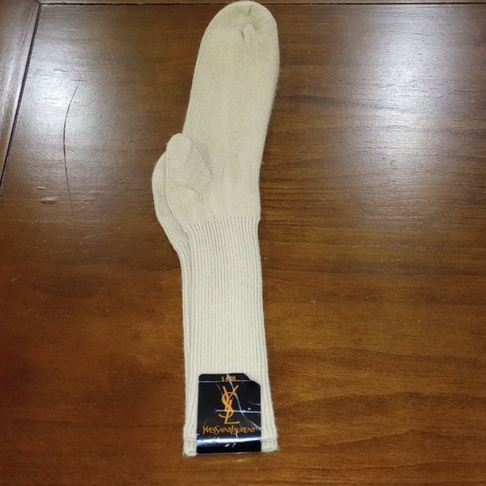 Yves Saint Laurent Tan Socks, Size 10-13 - New! Vintage!
